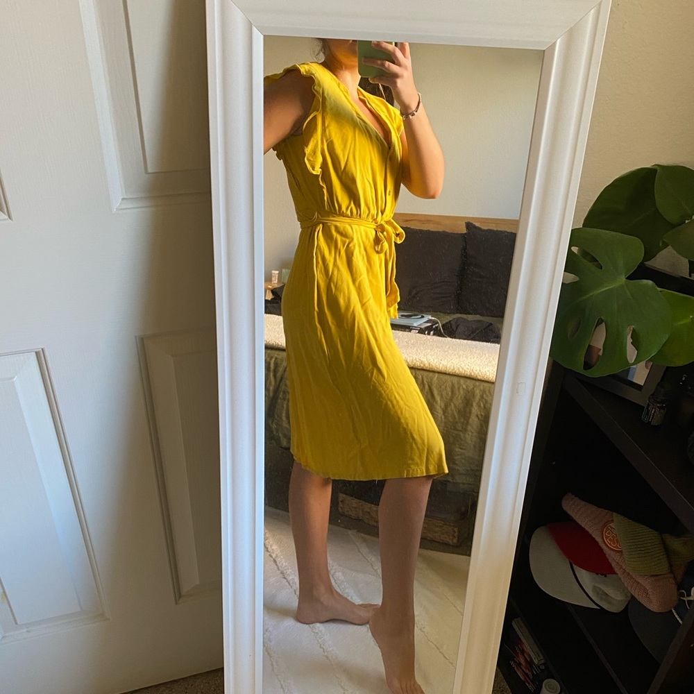 A New Day Yellow Midi Dress